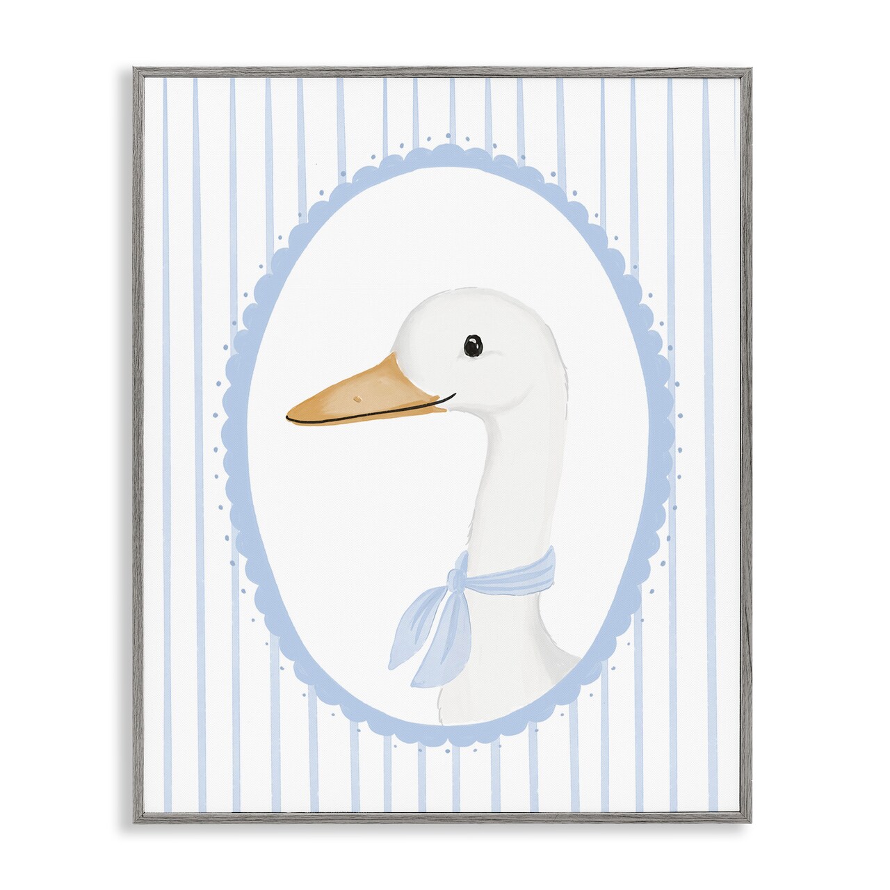 Stupell Industries Dainty Bordered Duck Framed Giclee, design by Cherrywood Lane